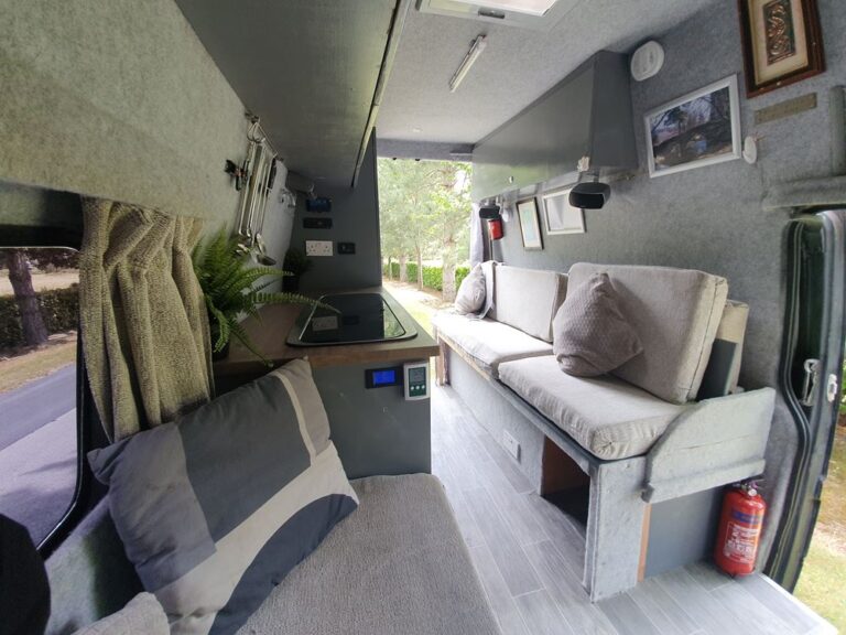 Voyager lounge seating viewed towards the rear doors