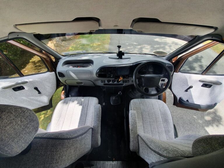 Voyager front cab seats and right-hand-drive dashboard