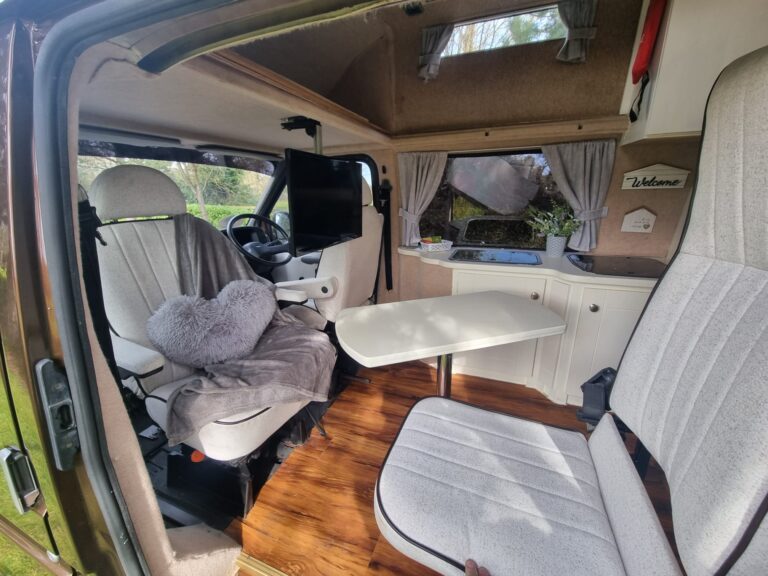 Warrior front lounge seating and dining table