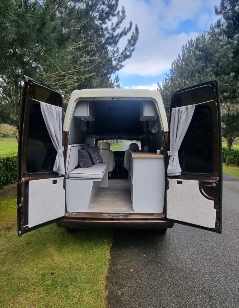 Betsy rear doors open onto the living area