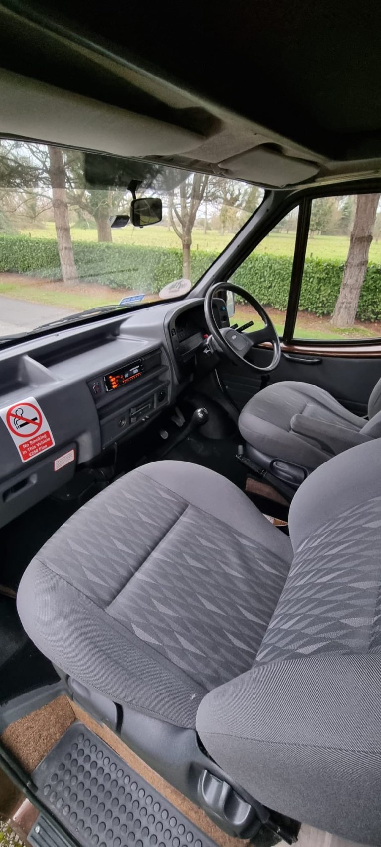 Avondale cab seats and right-hand steering wheel