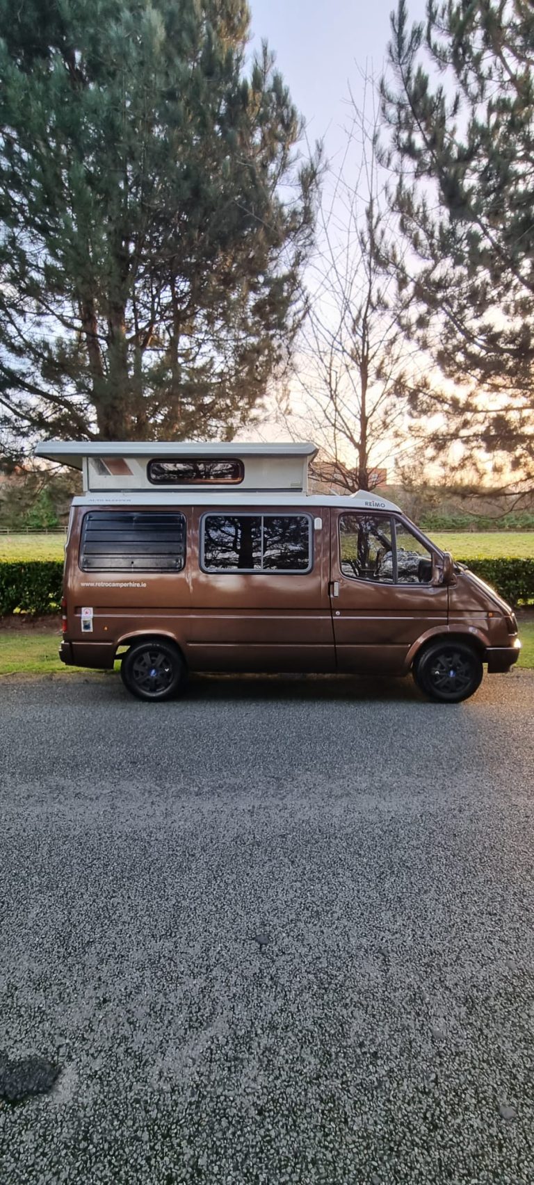 Layla side view with the roof raised