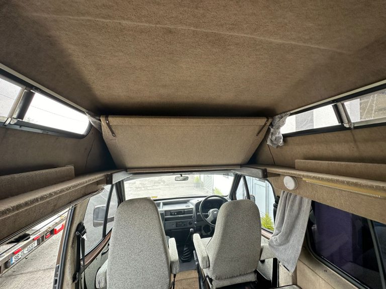 Bandit high-roof sleeping area above the cab