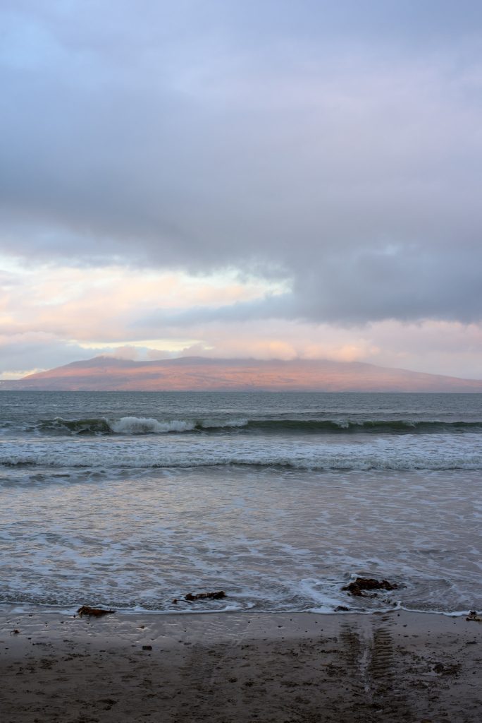Sea and sunset at Carrowniskey Beach, County Mayo