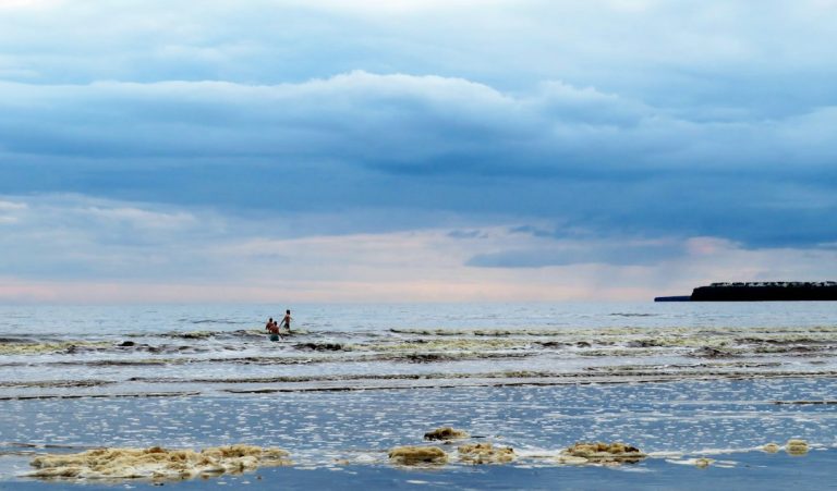 Authentic photograph of Lahinch Beach in County Clare, Ireland