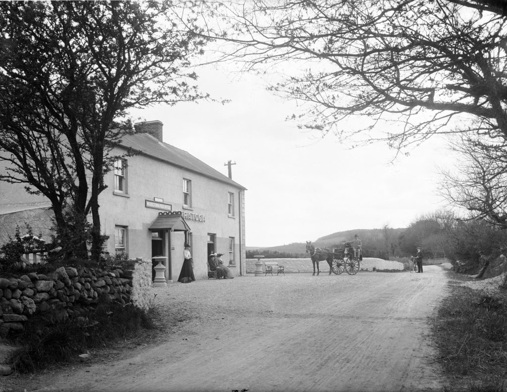 Historical 1905 photograph of Saratoga Pub and Woodstown Post Office County Waterford