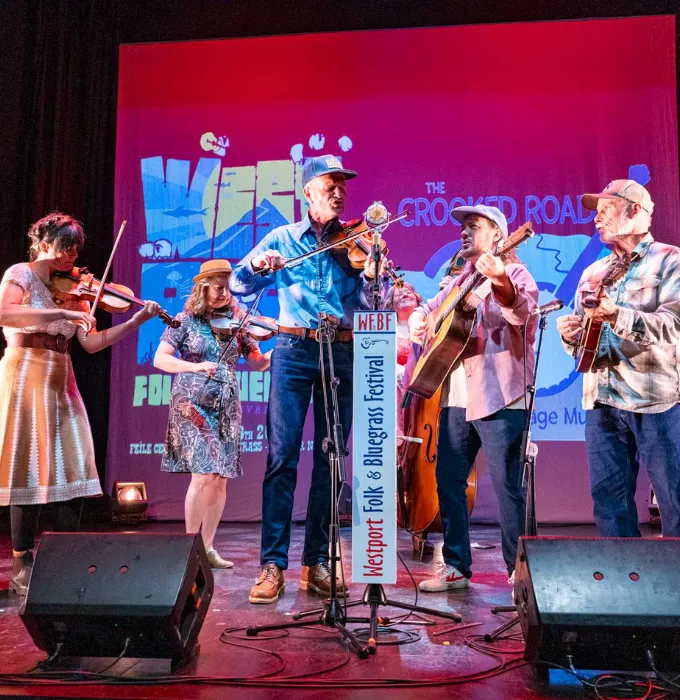 Westport Folk and Bluegrass Festival 2027: Take the Scenic Route West event artwork